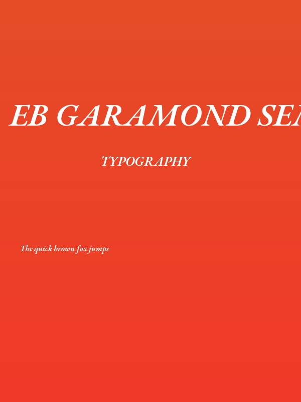 EB Garamond SemiBold Italic Poster