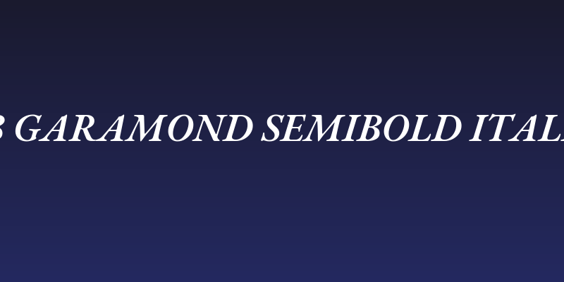 EB Garamond SemiBold Italic Social Header