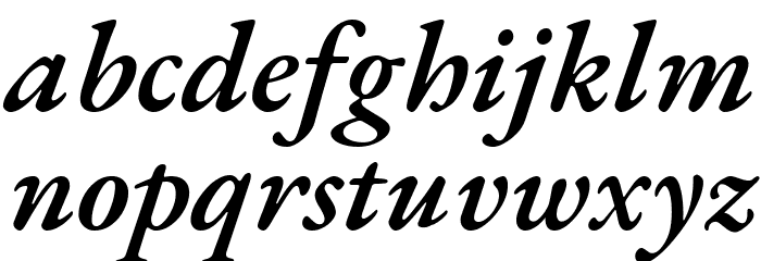 EB Garamond SemiBold Italic Font LOWERCASE