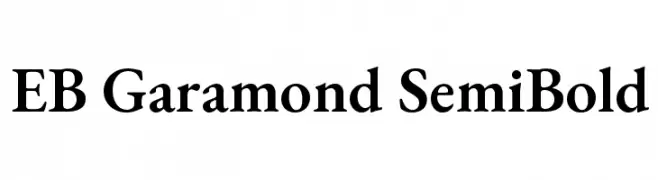 EB Garamond SemiBold  Frei Schriftart Herunterladen
