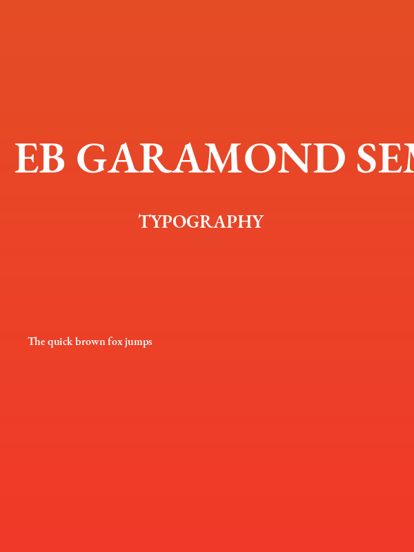 EB Garamond SemiBold Poster