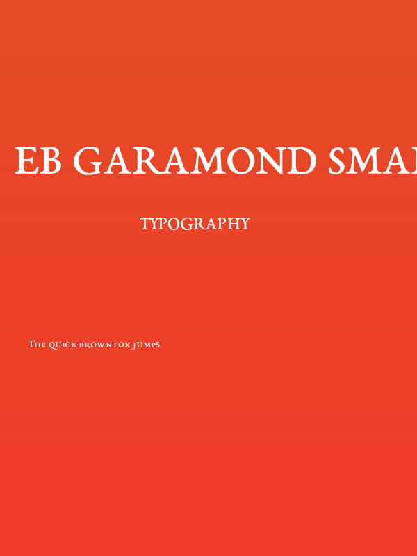 EB Garamond SmallCaps 08 Regular Poster