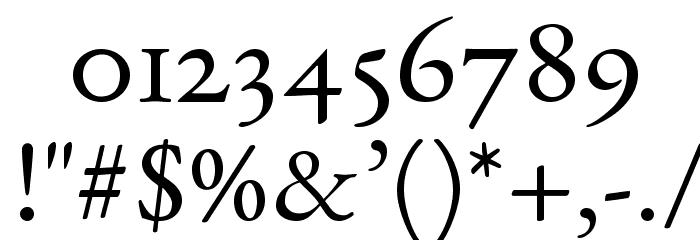 EB Garamond SmallCaps 12 Regular Font OTHER CHARS