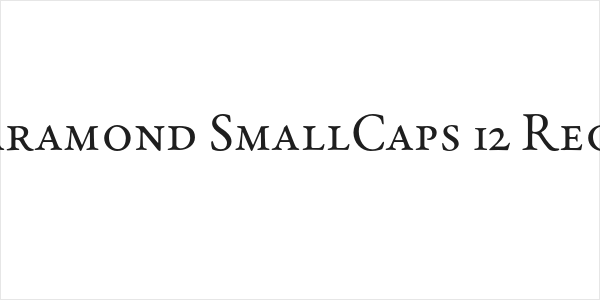 EB Garamond SmallCaps 12 Regular Logo