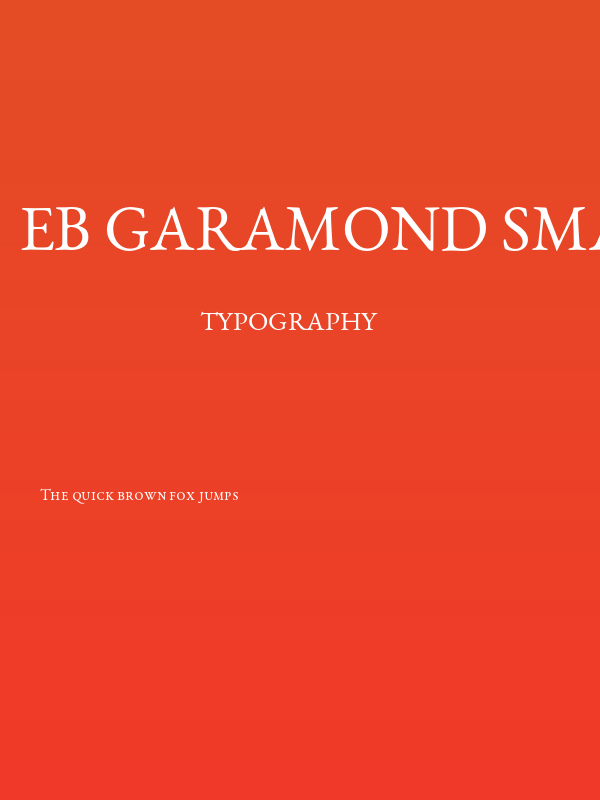 EB Garamond SmallCaps 12 Regular Poster