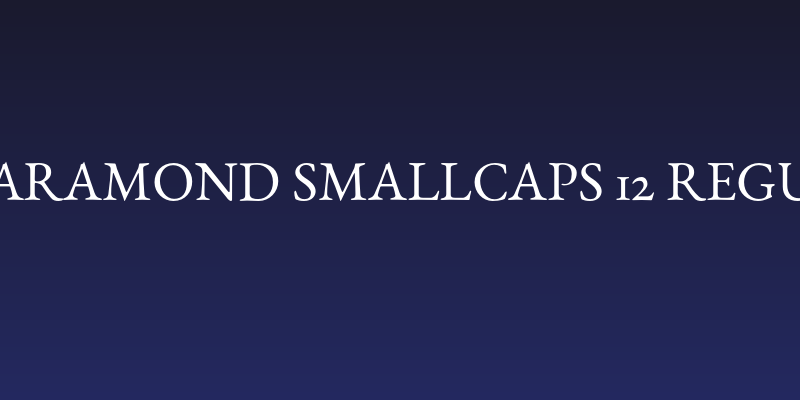 EB Garamond SmallCaps 12 Regular Social Header