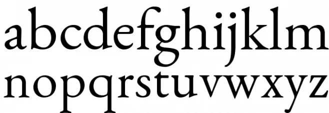 EB Garamond Font LOWERCASE