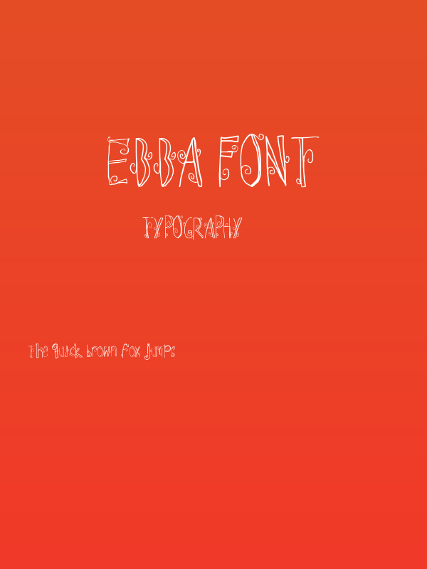 Ebba Font Poster
