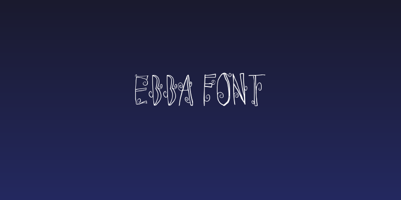 Ebba Font Social Header