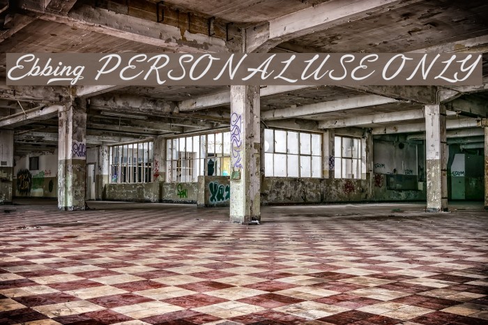 Ebbing PERSONAL USE ONLY Font examples