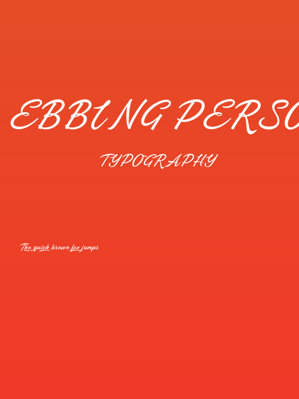 Ebbing PERSONAL USE ONLY Poster