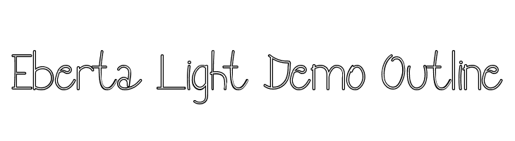 Eberta Light Demo Outline  les polices de caractères gratuit tlcharger