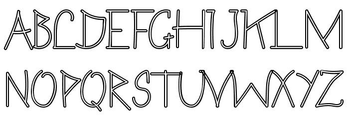 Eberta Light Demo Outline Font OTHER CHARS