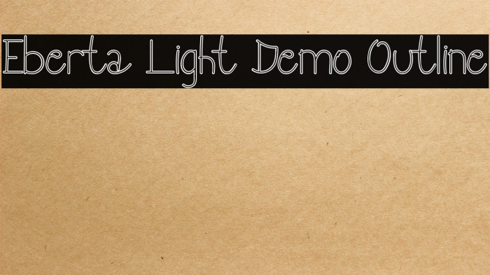 Eberta Light Demo Outline Example 2