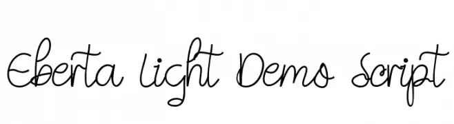 Eberta Light Demo Script  font caratteri gratis