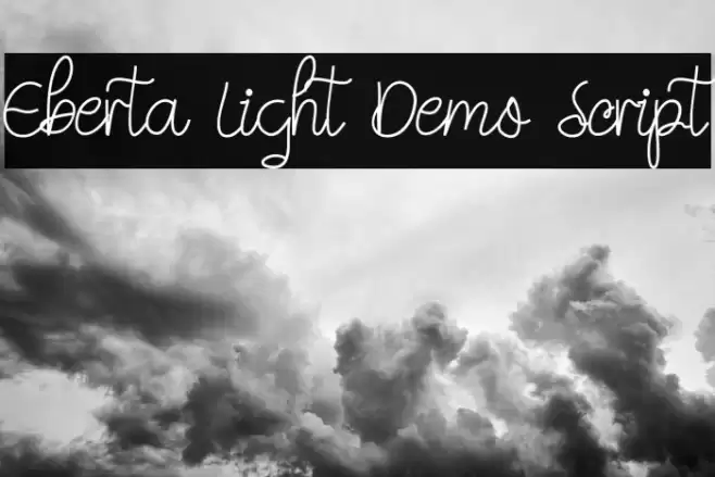 Eberta Light Demo Script Font examples