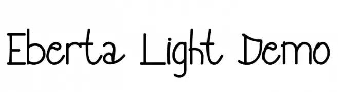 Eberta Light Demo  Fuentes Gratis Descargar
