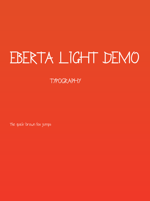 Eberta Light Demo Poster