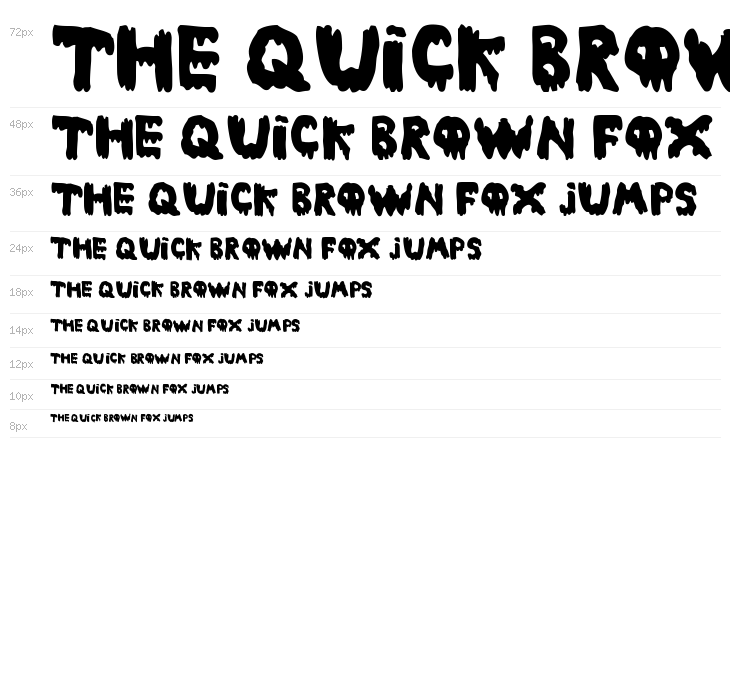 Ebola Font Waterfall