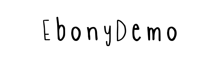 Ebony Demo 字体