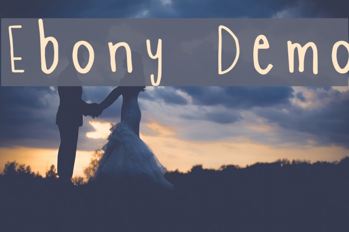 Ebony Demo 字体 examples