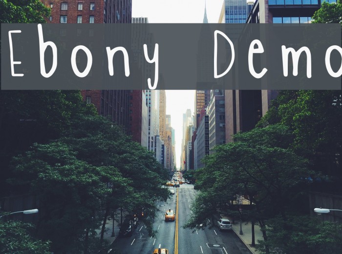 Ebony Demo 字体 examples