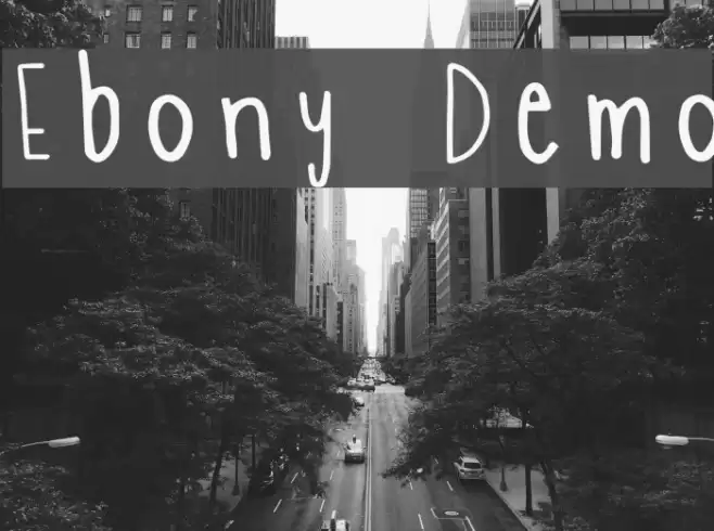 Ebony Demo Font examples
