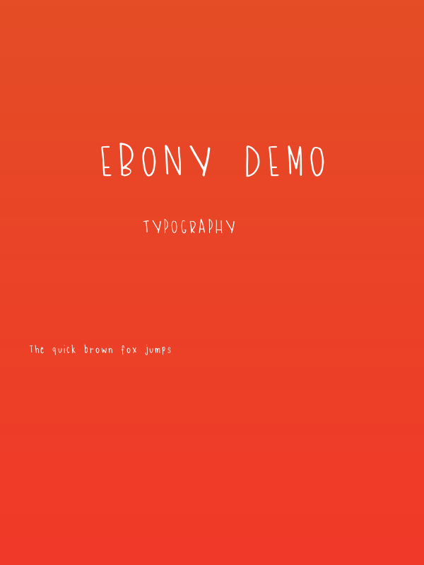 Ebony Demo Poster