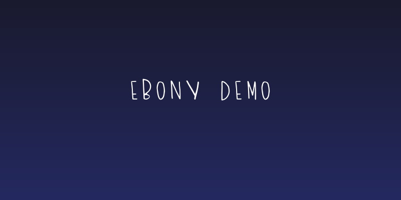 Ebony Demo Social Header