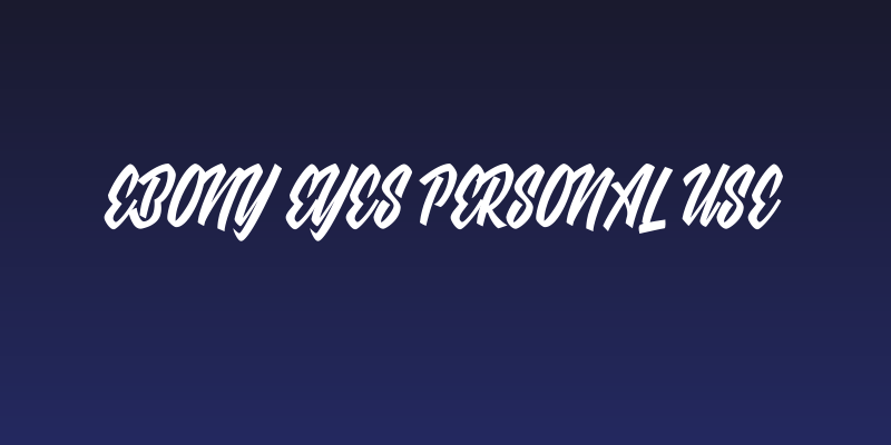 Ebony Eyes Personal Use  Social Header