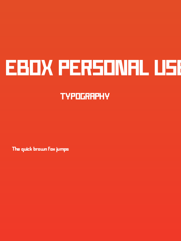 Ebox PERSONAL USE ONLY! Poster