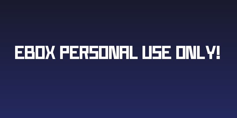 Ebox PERSONAL USE ONLY! Social Header