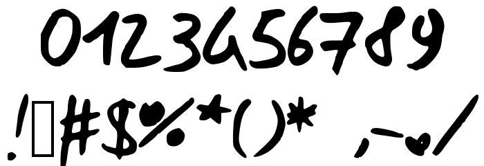 EbrinnasCandy Font OTHER CHARS