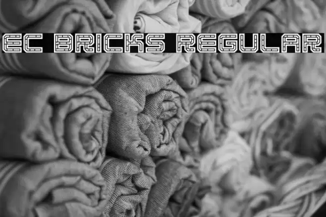 EC Bricks Regular Font examples
