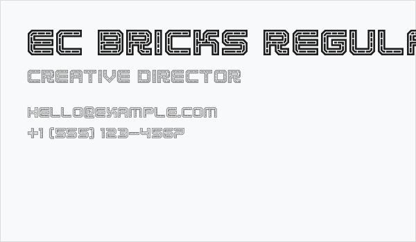 EC Bricks Regular Business Card