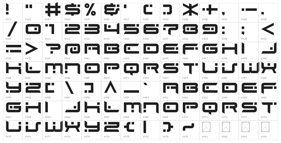 EC Dots Life Regular Character Map