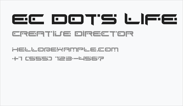 EC Dots Life Regular Business Card