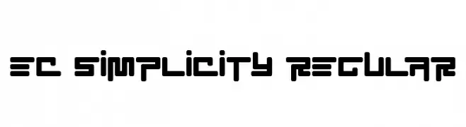 EC SimpliCity Regular  Free Fonts Download