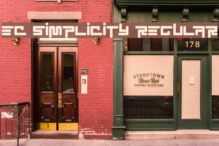 EC SimpliCity Regular Font examples