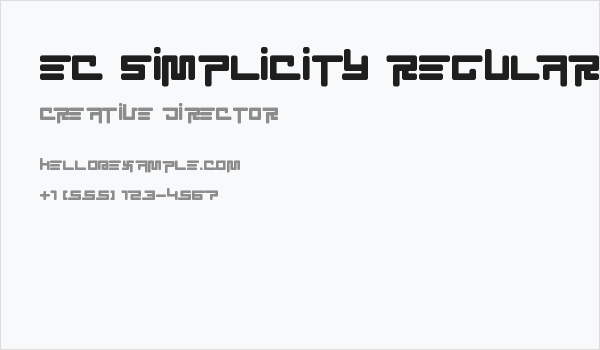 EC SimpliCity Regular Business Card