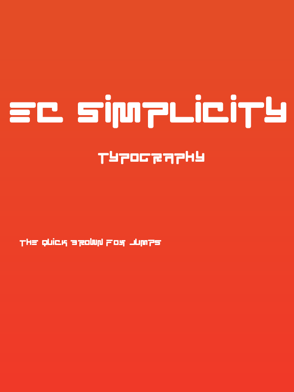 EC SimpliCity Regular Poster