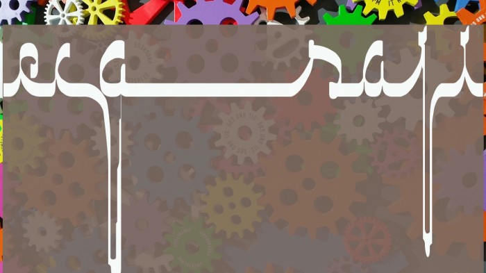 ECG saji Font examples