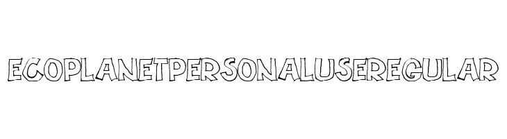 ECOPLANET PERSONAL USE Regular  font caratteri gratis