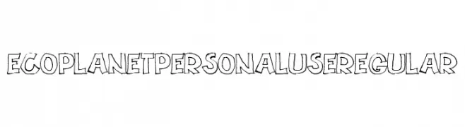 ECOPLANET PERSONAL USE Regular  Frei Schriftart Herunterladen