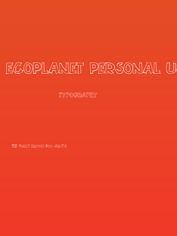 ECOPLANET PERSONAL USE Regular Poster