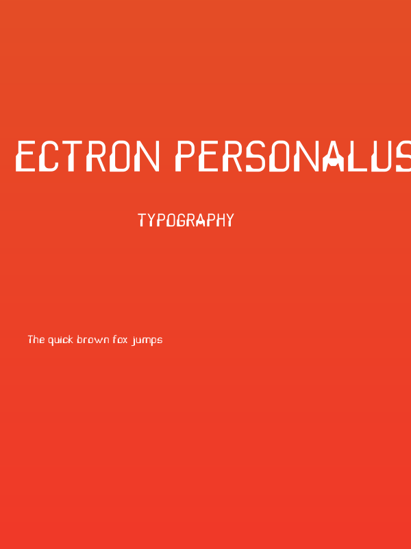 ECTRON Personaluse Poster