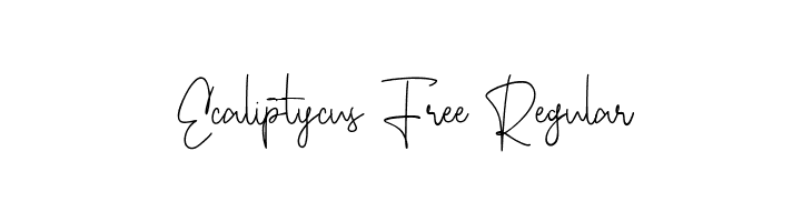 Ecaliptycus Free Regular  Frei Schriftart Herunterladen
