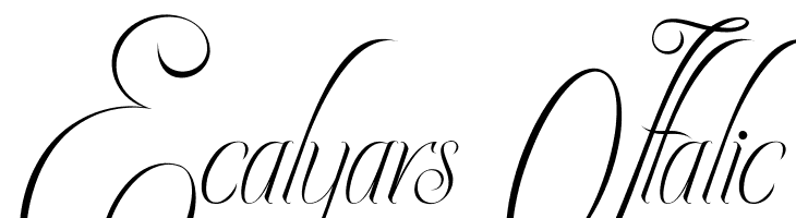 Ecalyars Italic  フリーフォントのダウンロード