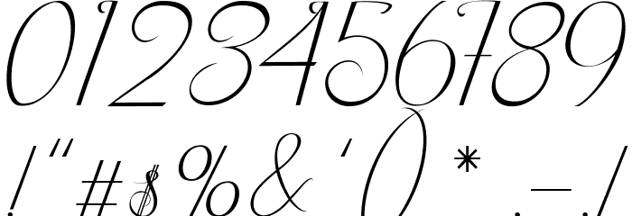 Ecalyars Italic Font OTHER CHARS