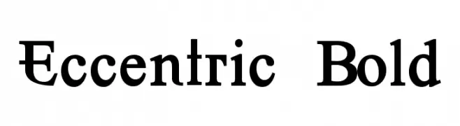 Eccentric Bold  Frei Schriftart Herunterladen
